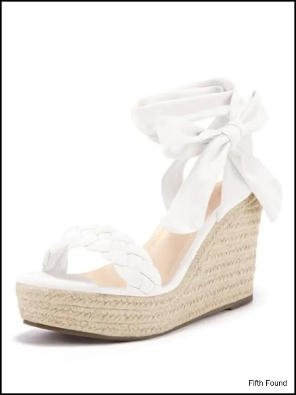 Braided Wedge Espadrille Sandals Lace Up Slingback Open Toe Summer Platform
